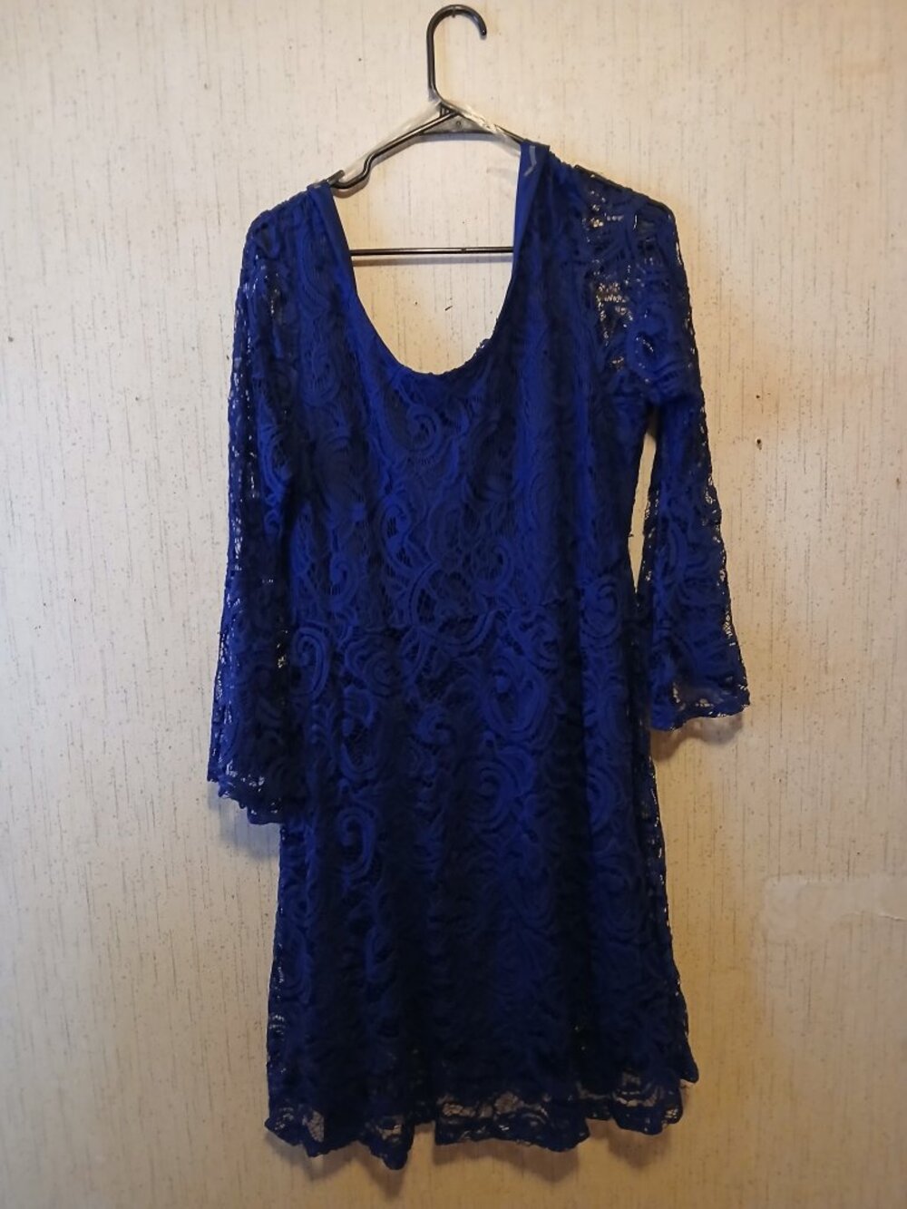 Royal Blue Lace Fit & Flare Dress